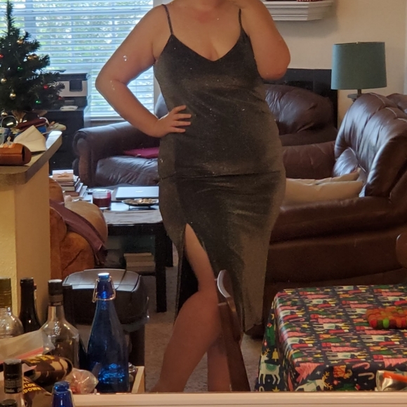 Eloquii silver shimmer dress size 20 - Picture 2 of 3